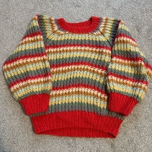 Doen Multicolor Striped Knit Sweater sz S/M